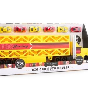 FAO Schwarz Big Cab Auto Hauler - Yellow and Red